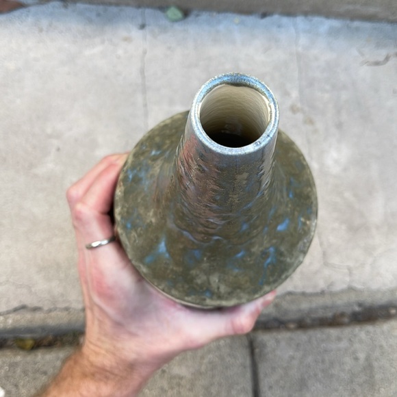 Vintage 1965 rustic glazed studio pottery vase - Picture 4 of 7